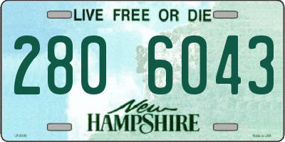 NH license plate 2806043