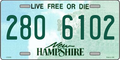 NH license plate 2806102