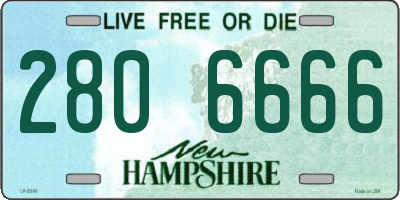 NH license plate 2806666
