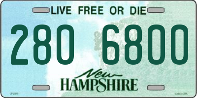 NH license plate 2806800
