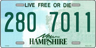 NH license plate 2807011