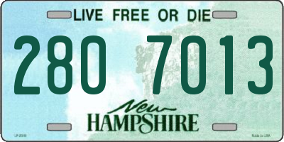 NH license plate 2807013