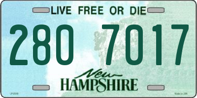 NH license plate 2807017