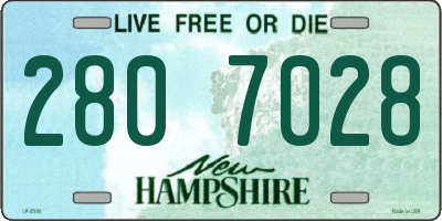 NH license plate 2807028
