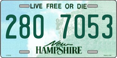 NH license plate 2807053
