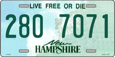 NH license plate 2807071