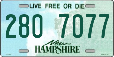 NH license plate 2807077