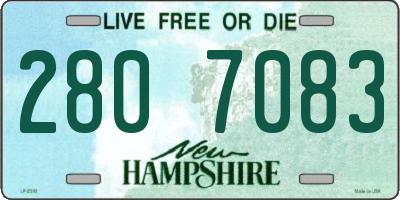 NH license plate 2807083