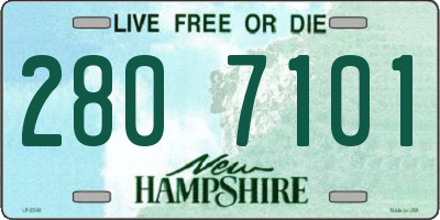 NH license plate 2807101