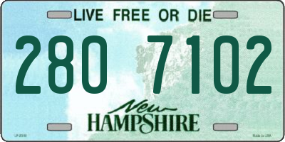 NH license plate 2807102