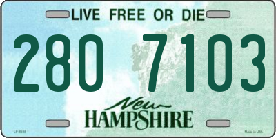 NH license plate 2807103