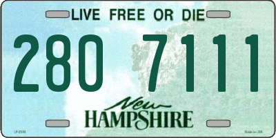 NH license plate 2807111