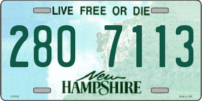 NH license plate 2807113