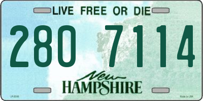 NH license plate 2807114