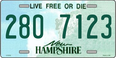 NH license plate 2807123