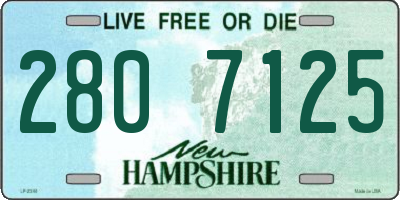 NH license plate 2807125