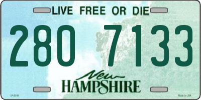 NH license plate 2807133