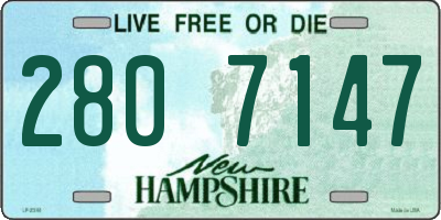 NH license plate 2807147