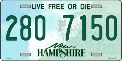 NH license plate 2807150