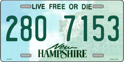 NH license plate 2807153