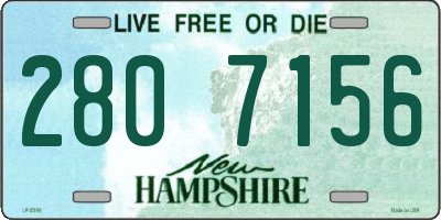 NH license plate 2807156
