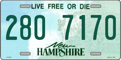 NH license plate 2807170