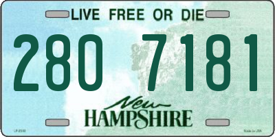 NH license plate 2807181