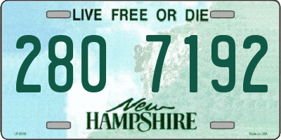 NH license plate 2807192