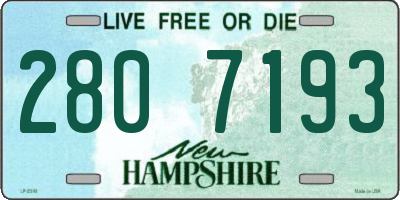NH license plate 2807193
