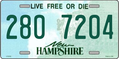 NH license plate 2807204