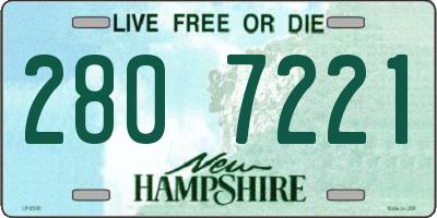 NH license plate 2807221