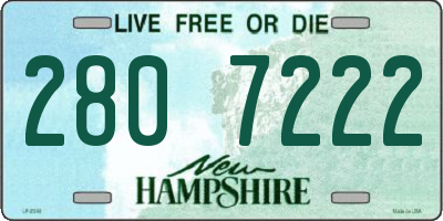 NH license plate 2807222