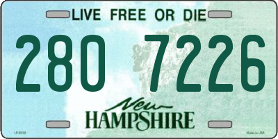 NH license plate 2807226