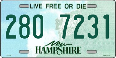 NH license plate 2807231