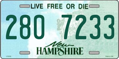 NH license plate 2807233