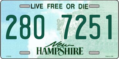 NH license plate 2807251