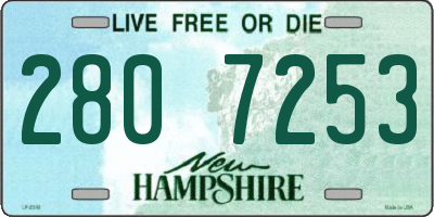 NH license plate 2807253