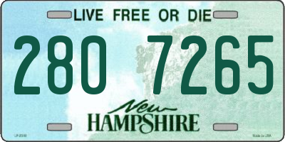 NH license plate 2807265