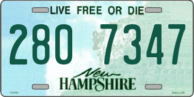 NH license plate 2807347