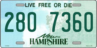NH license plate 2807360