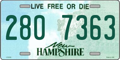 NH license plate 2807363