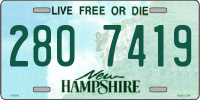 NH license plate 2807419