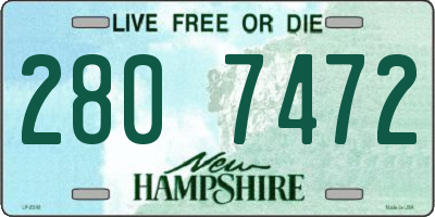 NH license plate 2807472