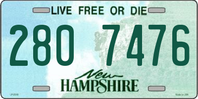 NH license plate 2807476