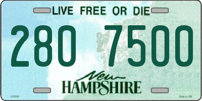 NH license plate 2807500