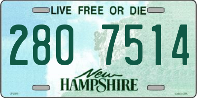 NH license plate 2807514