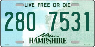 NH license plate 2807531