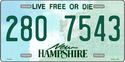 NH license plate 2807543