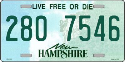 NH license plate 2807546