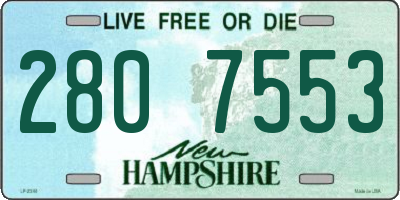 NH license plate 2807553